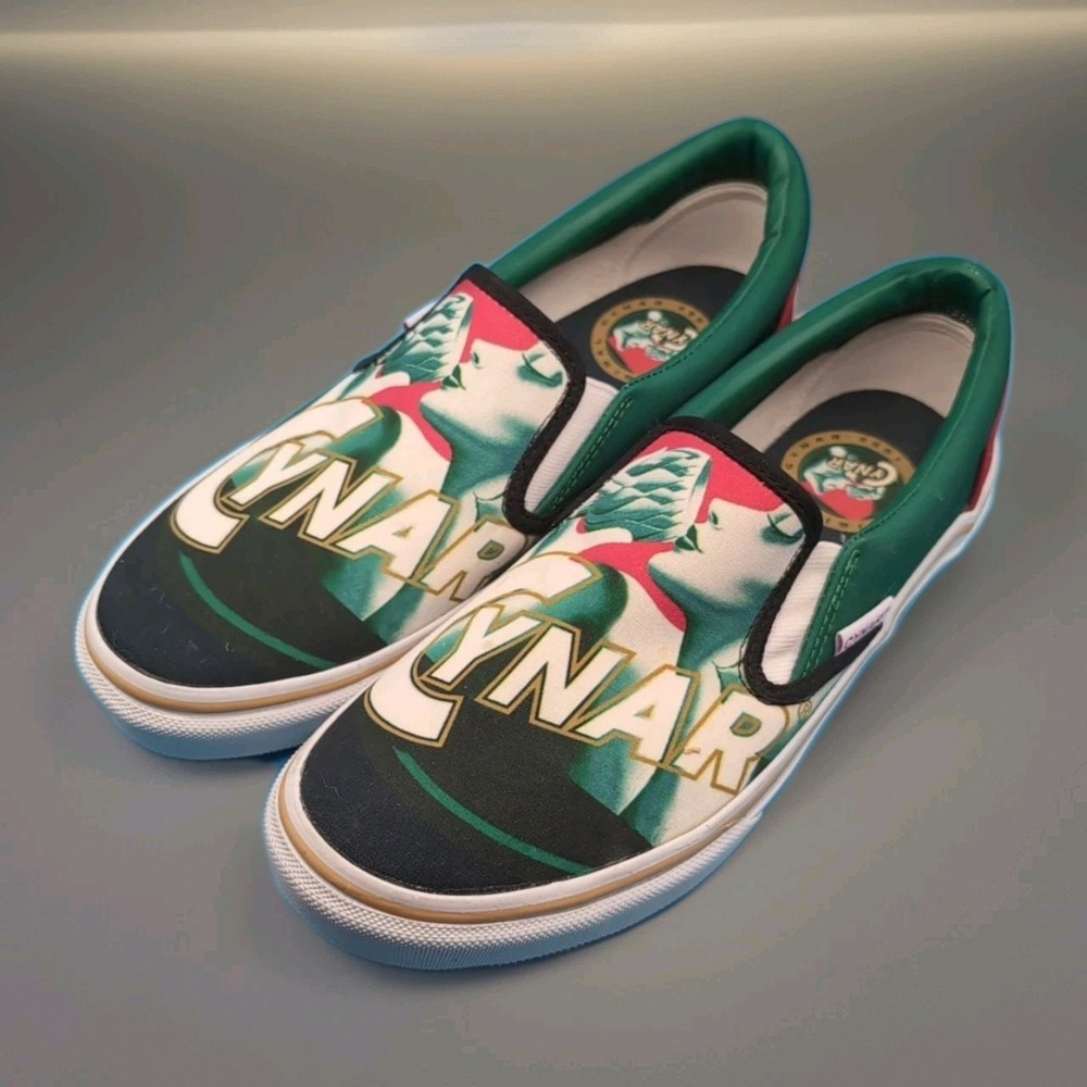 The Original  Cynar Liquer Vans like slip on  sneaker shoes men‎ sz 8 Wm 9.5